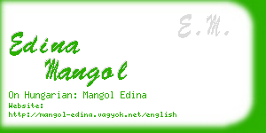 edina mangol business card